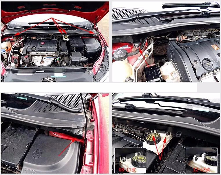 Automobile Car Front Windshield Plate Rainwater Catchment Water Repellent Collection Box Support Bracket For Citroen C4