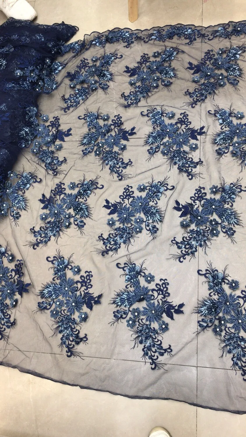 Роскошная 3d Цветочная французская Тюлевая вышивка кружевная ткань лучшего