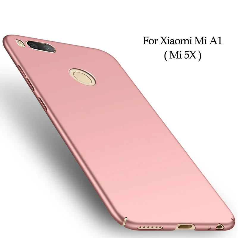 Для Xiaomi mi A1 чехол для Xiaomi mi A1 чехол PC Пластик матовый PC Твердый чехол на заднюю панель телефона для Xiaomi mi 5X M5X mi 5X mi A1 чехол s - Цвет: Rose Gold