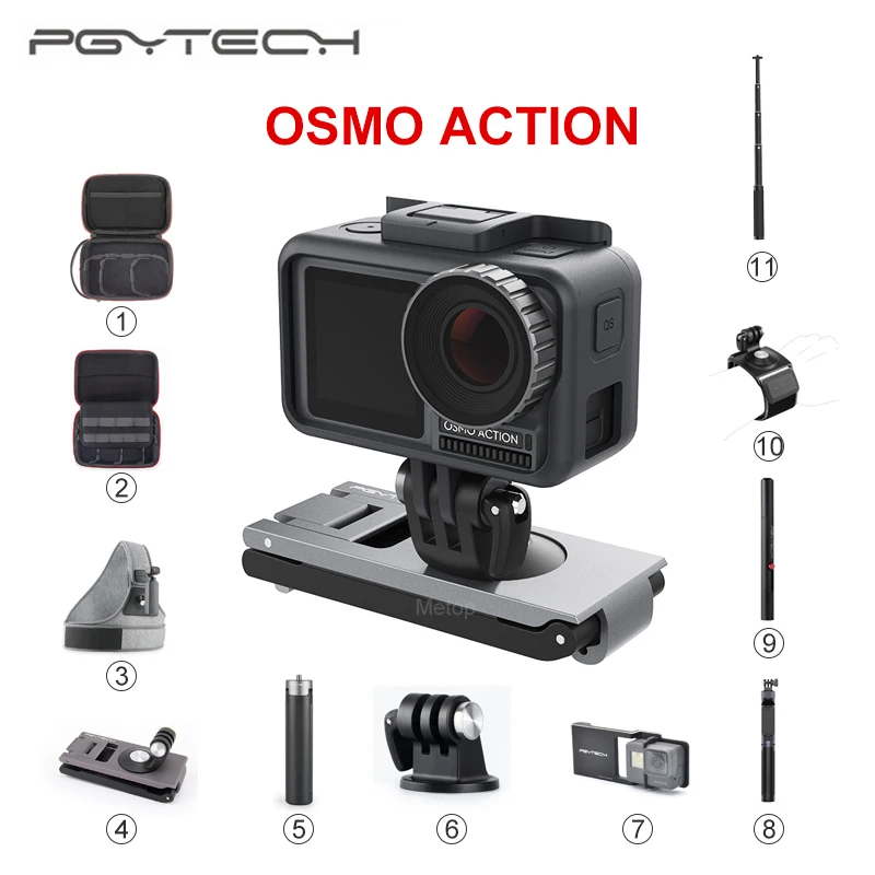 Чехол для экшн штатива PGYTECH DJI Osmo держатель селфи сумка Gopro Hero7 6 Insta360 One X Eken