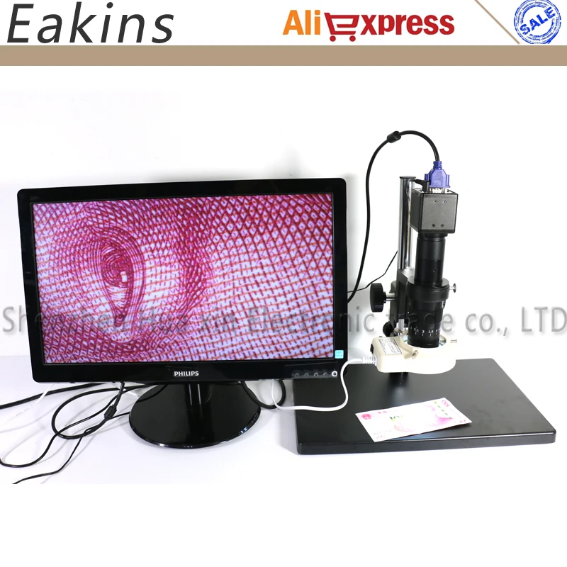 USB VGA выходы CCD CMOS промышленный микроскоп камера + 180X C Mount объектив 56 светодиодных