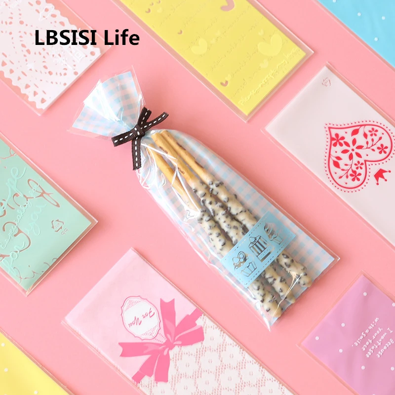 LBSISI Life 100 шт. мешки для пирожных печенья на пальцах длинный пластиковый подарок