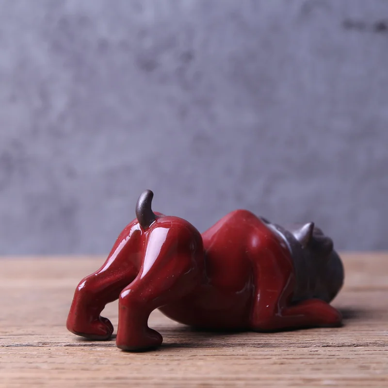 Bully Dog Creative Ceramics Home Furnishing Decoration Animal Tea Pet Decorations Lucky Mascot porcelain dog figurines | Дом и сад