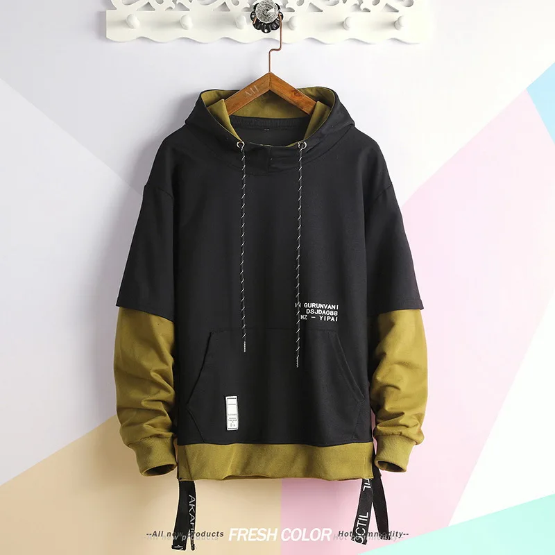 W19107 ASIAN SIZE 8 Худи 22 стиля осень весна мужская толстовка с капюшоном хип хоп Панк пуловер Уличная Повседневная модная одежда плюс Азиатский Размер M-5XL - Цвет: W19107 ASIAN SIZE 8