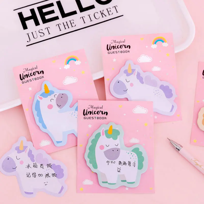 30 листов креативная розовая девушка Единорог Kawaii блокнот-стикер портативная наклейка s Pad Sticky diy канцелярские принадлежности для офиса и школы