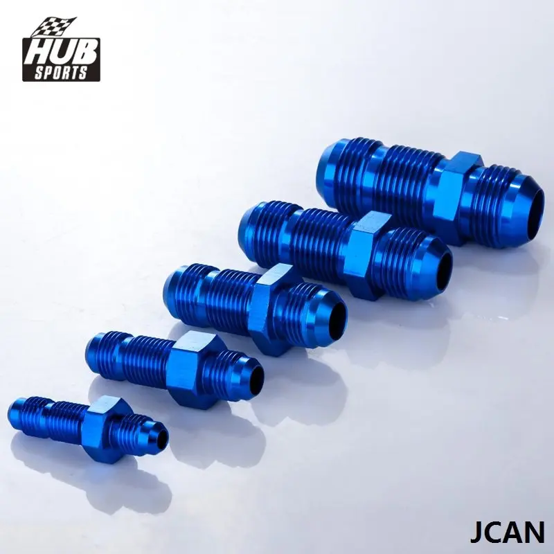 4AN AN4 MALE THREAD STRAIGHT BULKHEAD FLARE BLUE ALUMINUM ANODIZED FITTING HU-JCAN4 | Автомобили и мотоциклы