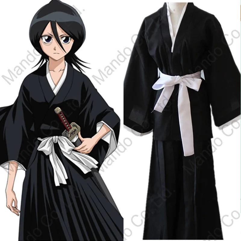 Аниме BLEACH Kurosaki ichigo Kuchiki Rukia костюмы для косплея японское кимоно костюм Kendo