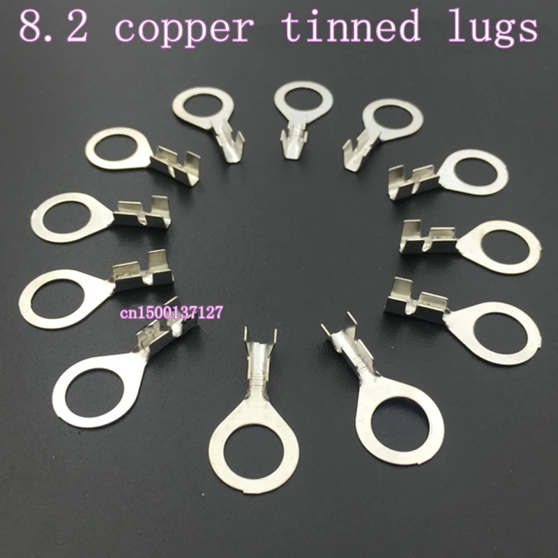 100 шт. 8 2 круглые наконечники R-type заземленная пластина холодного отжима медная