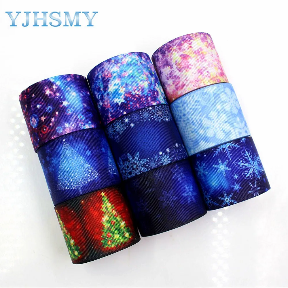 Лента Снежинка YJHSMY 179291 10 ярдов 38 мм|10 yard|snowflake ribbondiy handmade |