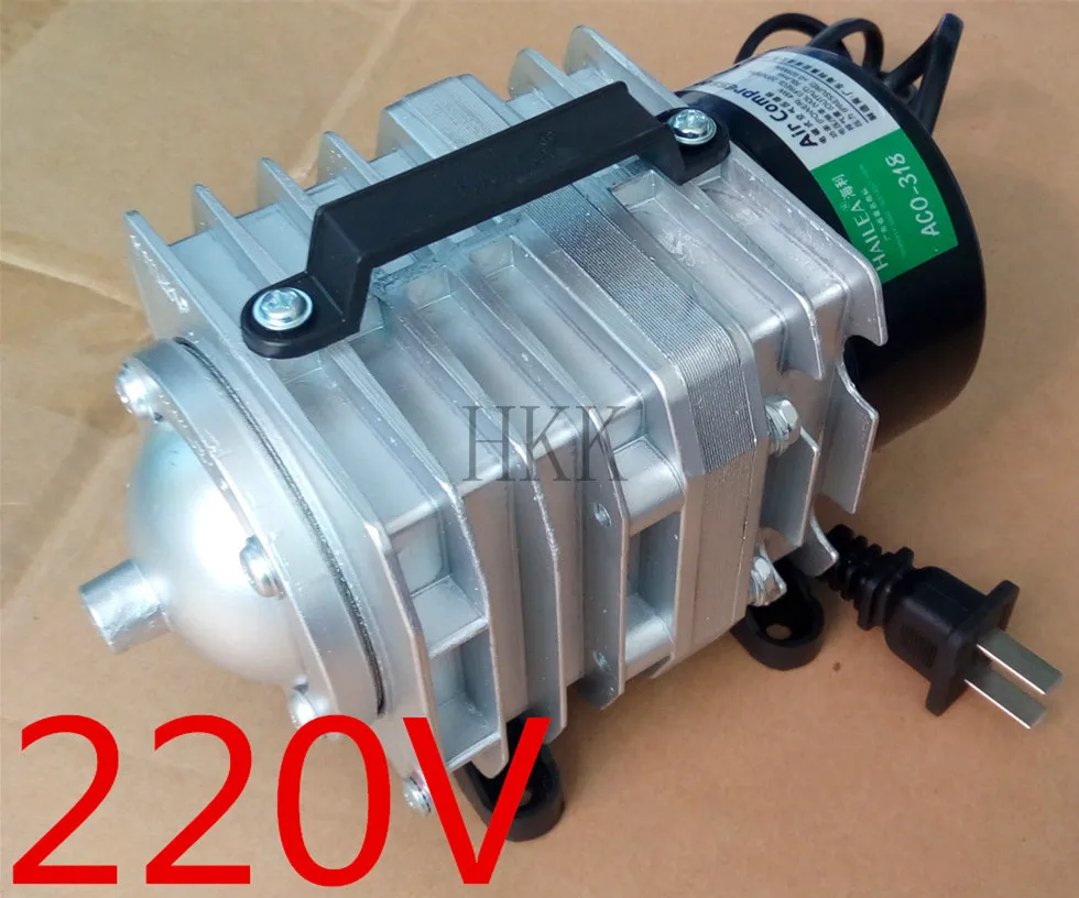 220V 45W pump Hailea ACO-318 328 70 л/мин электромагнитный воздушный компрессор 110 или 220 В безмасляный аквариумный кислородный Электрический магнитный насос - Цвет: 220V 45W pump