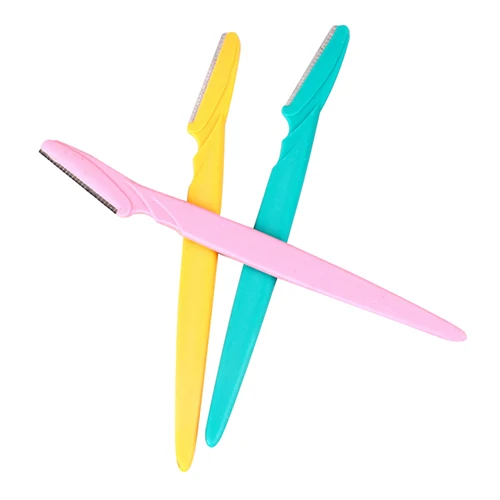 Hot3Pcs Лезвие Из Нержавеющей Стали Лицо Удаления Волос Бровей Бритва Триммер Shaper