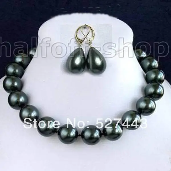 Жемчужное ожерелье и серьги 10 мм 18 дюймов|necklace earrings jewelry set|jewelry setswholesale set |