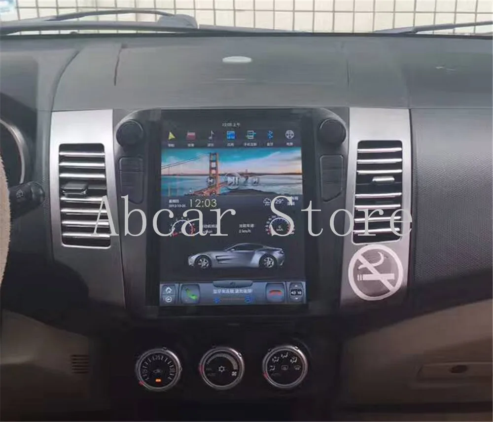 10,4 ''Tesla стиль Android 8,1 автомобильный dvd-плеер gps навигация для Mitsubishi Outlander 2006-2012 стерео радио PX6 CARPLAY HDMI