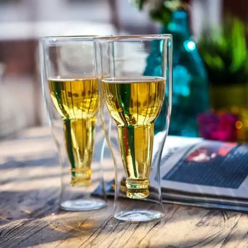 Креативная пивная чашка с двойными стенками Стеклянная чашка Hopside вниз вверх ногами пивная стеклянная пивная кружка посуда для напитков домашний бар вечерние аксессуары CL1109