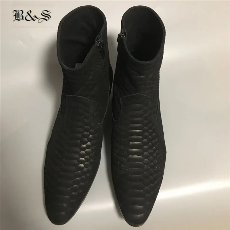 

Мужские модельные ботинки на танкетке, с острым носком, в уличном стиле, из натуральной кожи, ручной работы