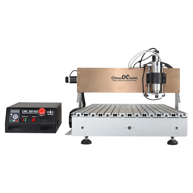 CNC 6090 кВт 4 оси ЧПУ Маршрутизатор Гравировальный сверлильный фрезерный станок с водяным охлаждением-шпиндель PCB металлический фрезерный станок каменный резак