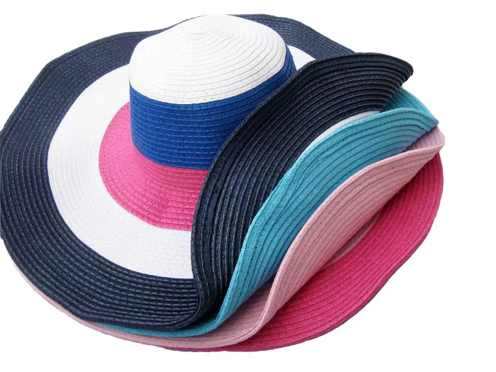 2018 модные Цветной в полоску летняя соломенная шляпа Кепки Для женщин женские