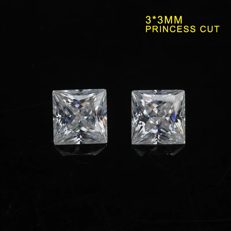 CHEESTAR драгоценные камни свободные Moissanite камень цвет GH 3*3 мм квадратной формы