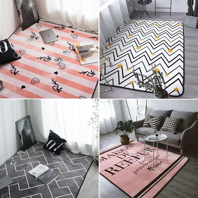 Розовый Единорог мультфильм Спальня дети одеяло для ползания фланель принцесса