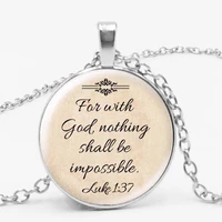 bible verses refer to jesus necklace faith with god nothing is impossible words pendant jewelry christian necklaces