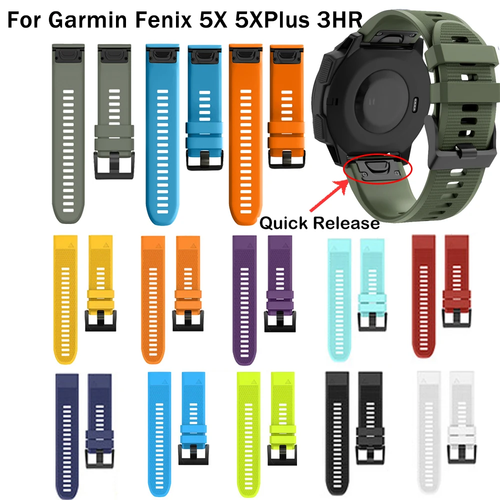 26 мм ремешок для часов Garmin Fenix5X 3 3HR браслет Fenix 6X 5X Plus smartwatch быстросъемный
