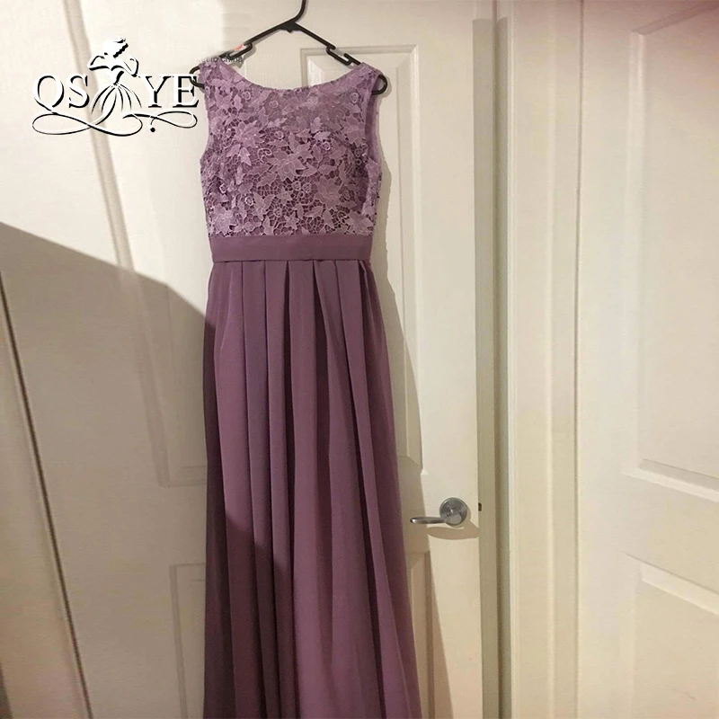 Dusty Mauve платья подружек невесты для свадеб Кружева с аппликация складки