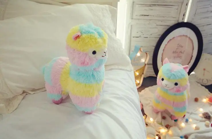 Японская Радужная альпака кукла alpacasso красочные лошадь грязи животных мягкие игрушки для детей Подарки kawaii плюшевые мягкие игрушки