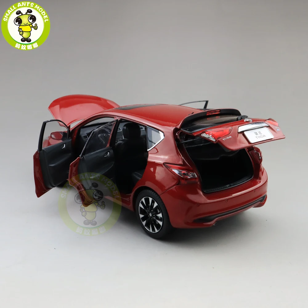 1/18 Nissan TIIDA литая под давлением Металлическая Модель автомобиля игрушки дети мальчик девочка подарок коллекция хобби красный