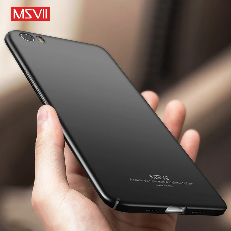 Msvii для Xiaomi Mi5 Чехол s Mi5s Plus 5/7 Mi 5 360 Prime Подлинный Чёрный Тонкий Твёрдый Глянцевый
