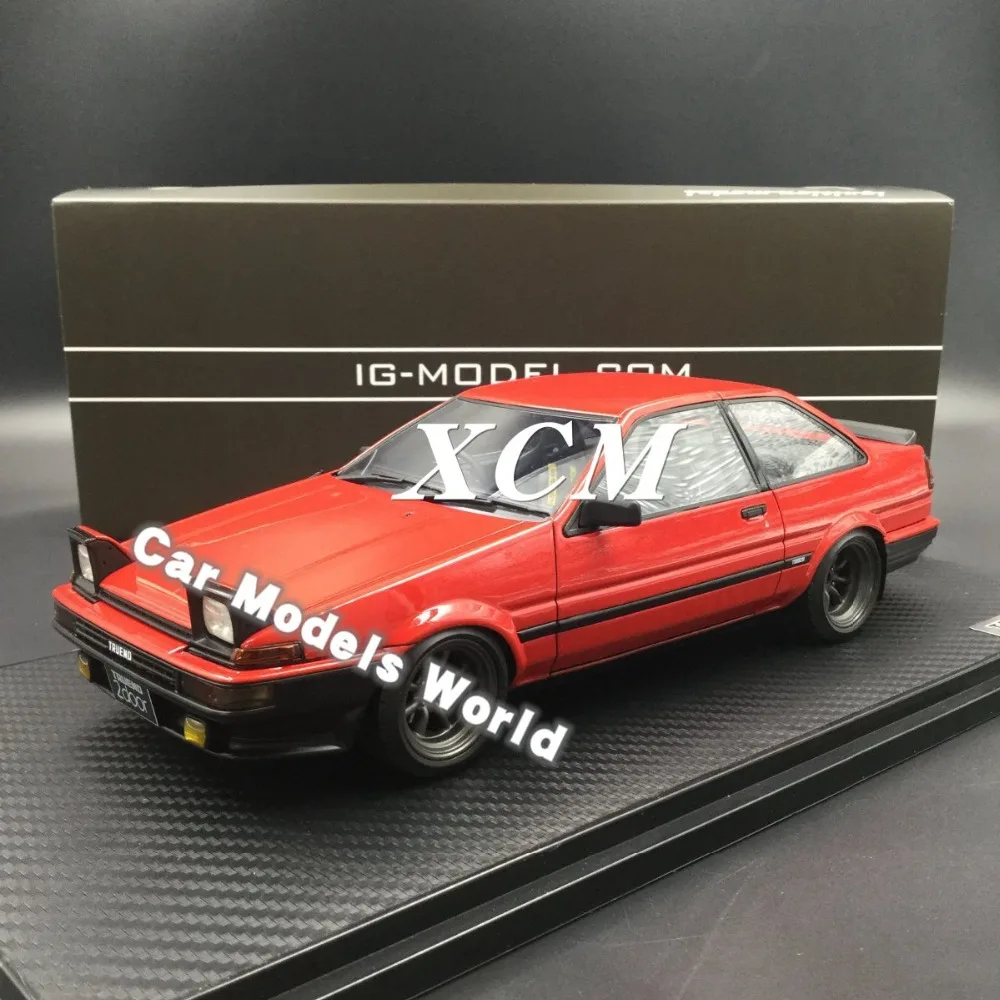 Полимерная модель автомобиля для IG-model спринтер Труэно (AE86) 2-дверный GT 1:18 (красный)