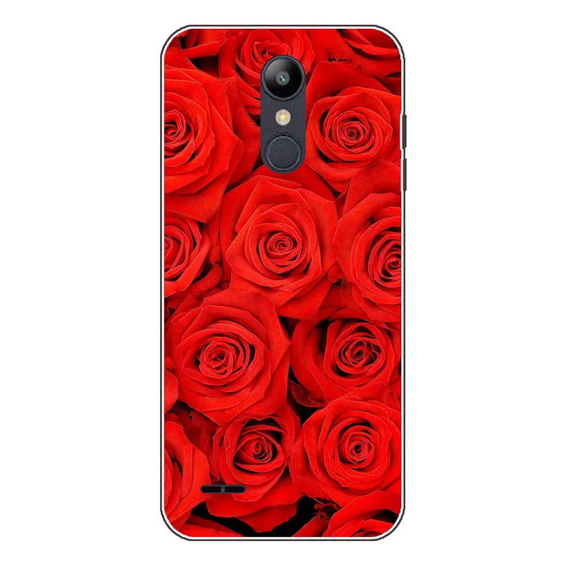 Модный чехол для LG K 9 K9 мягкий силиконовый с рисунком роз и цветов защитная