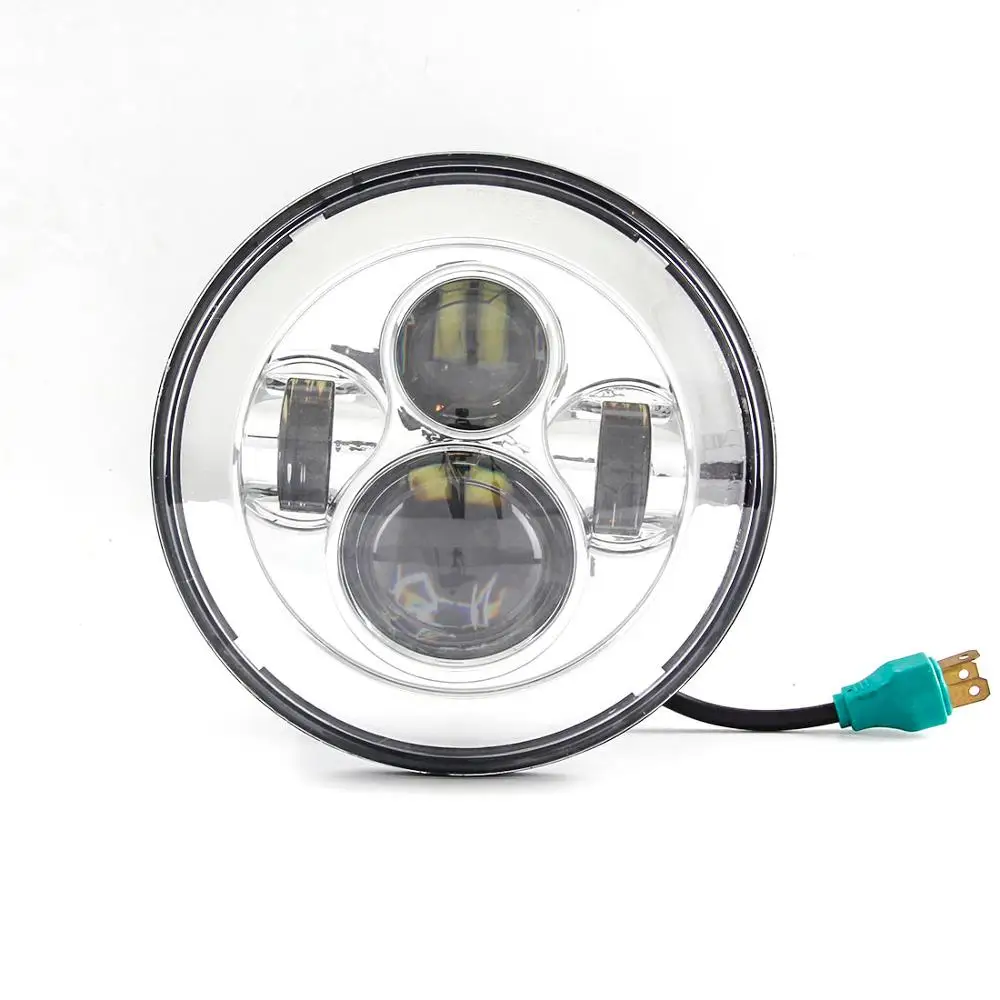 Chrome 7 inch light 7-дюймовый светодиодный светильник на голову " кронштейн 4,5 дюймов светильник ближнего света противотуманный светильник с корпусом ковшовый кронштейн для мотоциклов для Har ley - Цвет: Chrome 7 inch light