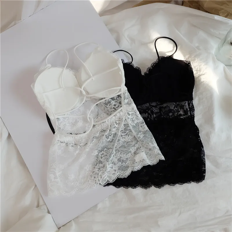 Топ женский кружевной с V-образным вырезом и открытой спиной | Женская одежда