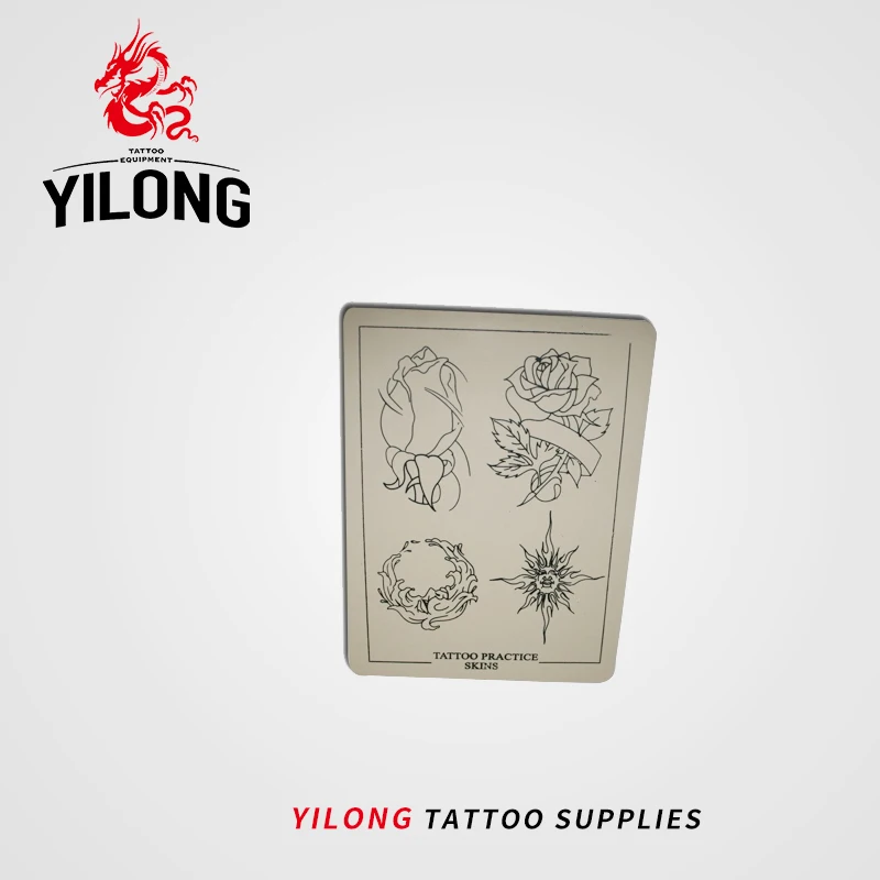 

YILONG 5 шт. Перманентный макияж бровей губ пустые татуировки тренировочная кожа лист для иглы машина поставка комплект, Лидер продаж