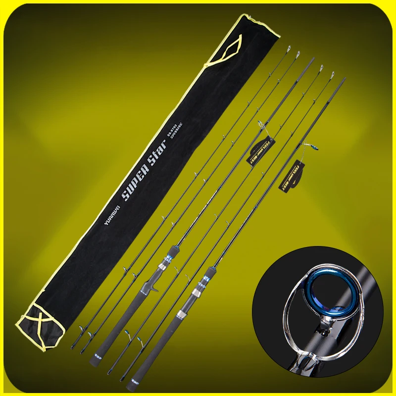 Yuanwei спиннинговое удилище с двумя наконечниками удочка для заброса приманки 2 1 м