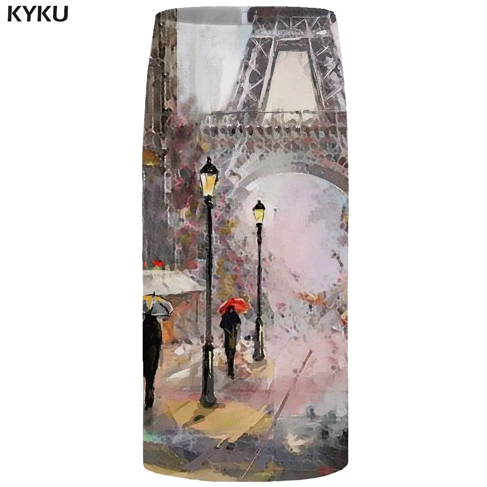 Skirt Woman 19 Бренд KYKU, музыкальные юбки для женщин, для заметок, 3d принт, юбка, черно-белые, вечерние, сексуальные, карандаш, цветочный принт, женские юбки, для офиса - Цвет: Skirt Woman 19