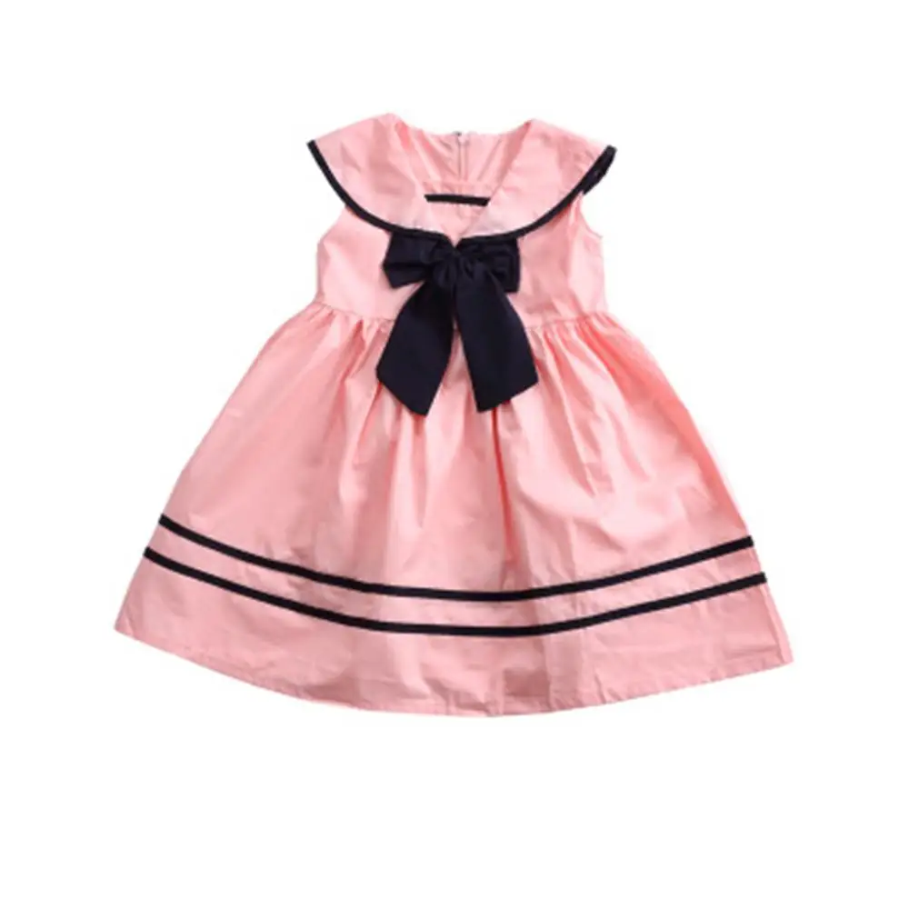 Летнее платье для девочек темно-синее Детская одежда 2018 новый бренд школьный