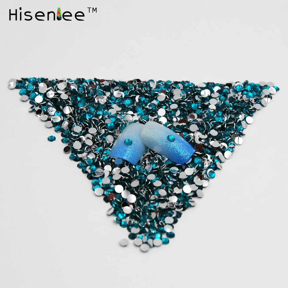 1000 шт. 3 мм Синий Циркон акриловые круглые стразы с плоской задней стороной без