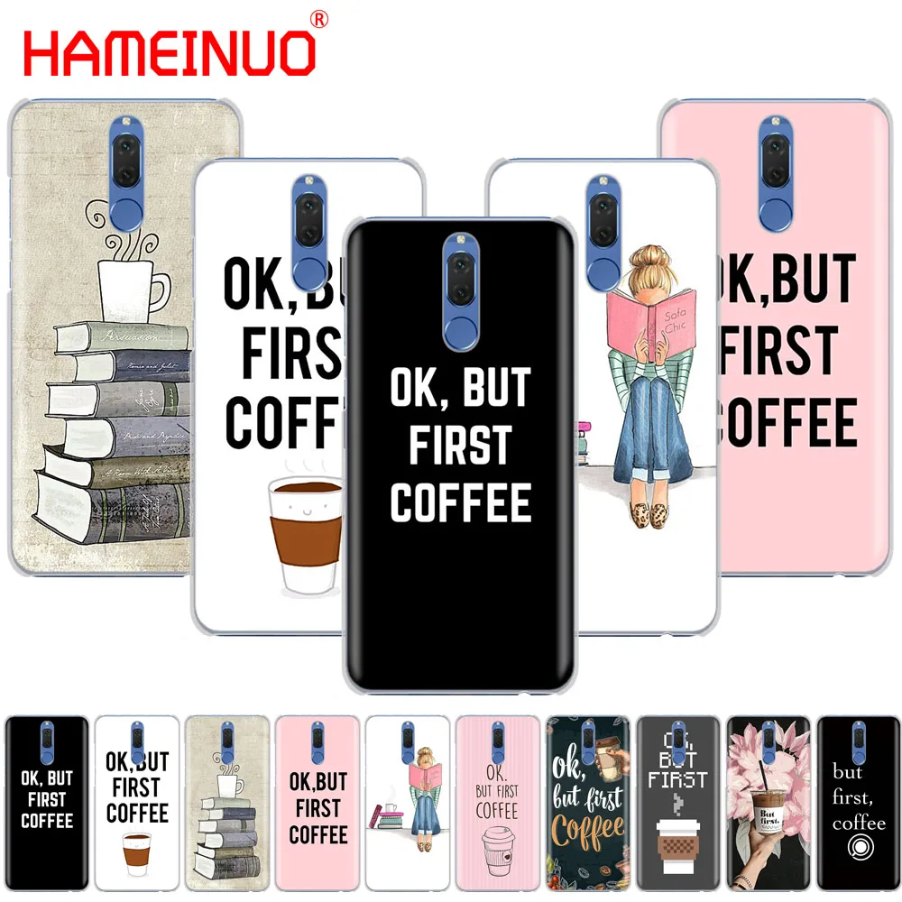 HAMEINUO Ok But First Coffee чехол-книжка для телефона Huawei NOVA 2 2S 3e PLUS LITE p smart 2018 enjoy 7s mate 7 8 9 10 pro |