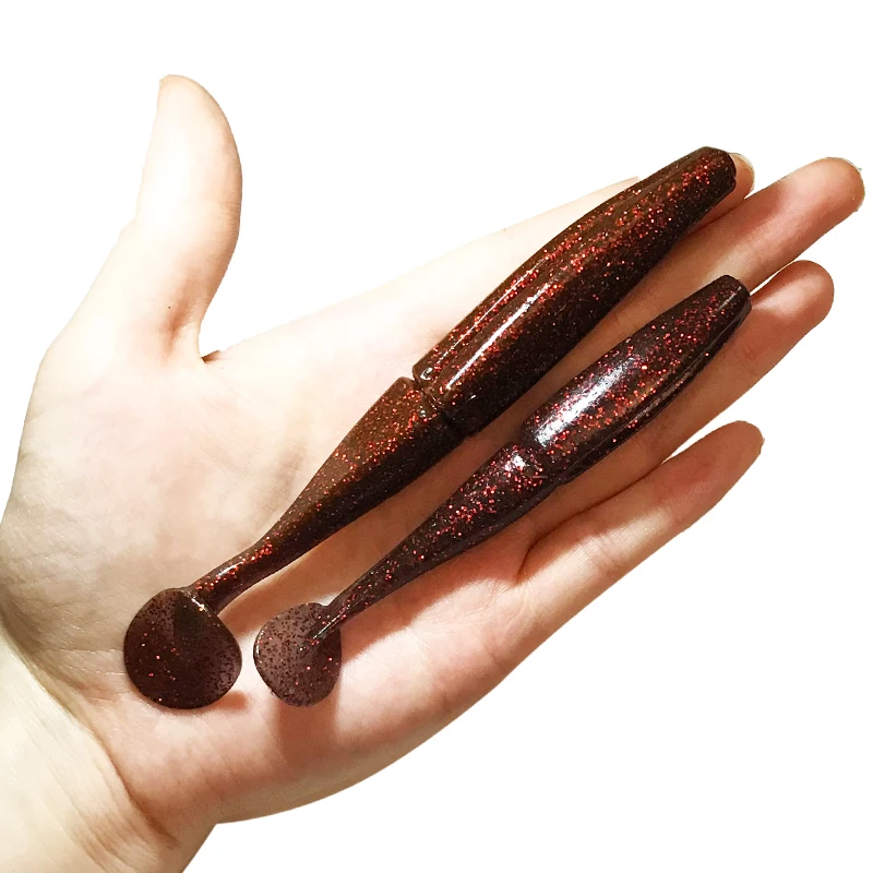 KASSYAA 2pcs Big Soft Salt Smell Lure Bait Paddle Tail Silicone Fishing Lure Lifelike Worm Rubber Swimbaits Lure Baits KXY086