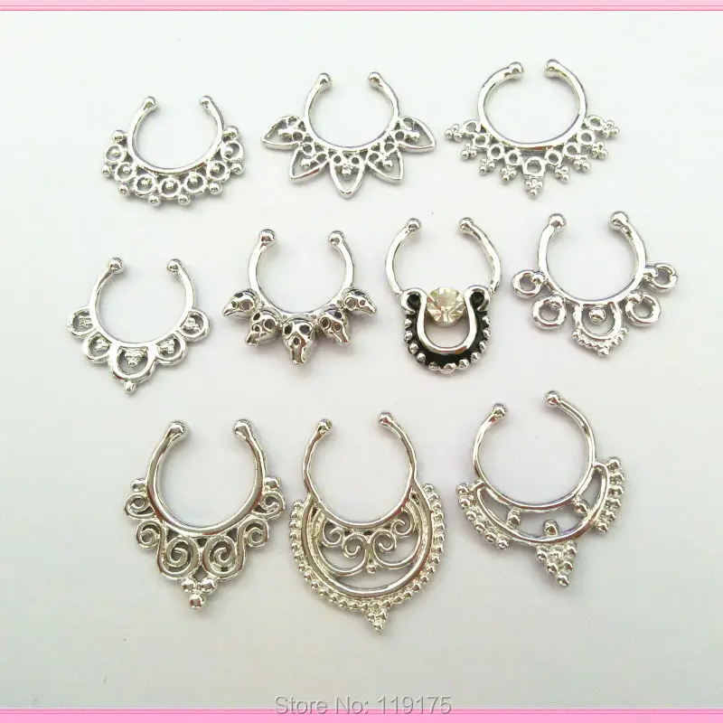 Кольцо для носовой перегородки в стиле панк|septum clicker|nose hoop ringseptum jewelry |