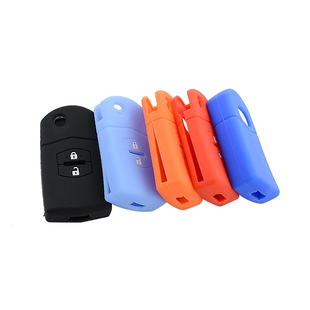 Чехол для ключа OkeyTech силиконовый резиновый чехол с двумя кнопками брелок Mazda