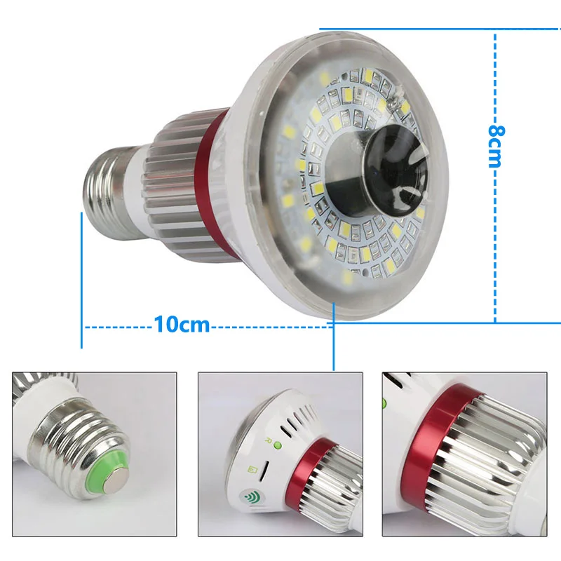 BC 785W HD 720P WiFi лампа P2P IP Сетевая камера круглый светильник для хранения Белый выход