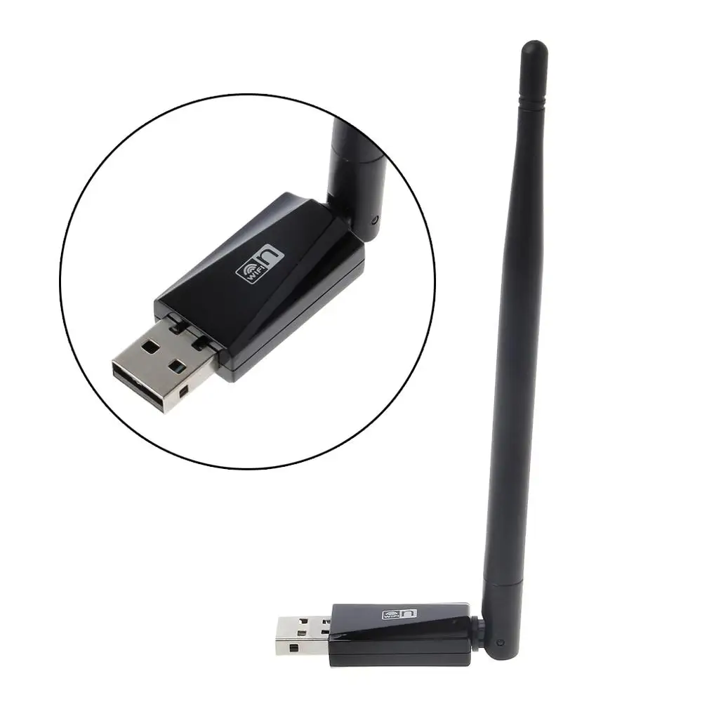 Мини беспроводной Wifi адаптер 150 Мбит/с 5дб антенна USB приемник сетевая карта 802.11b/n/g