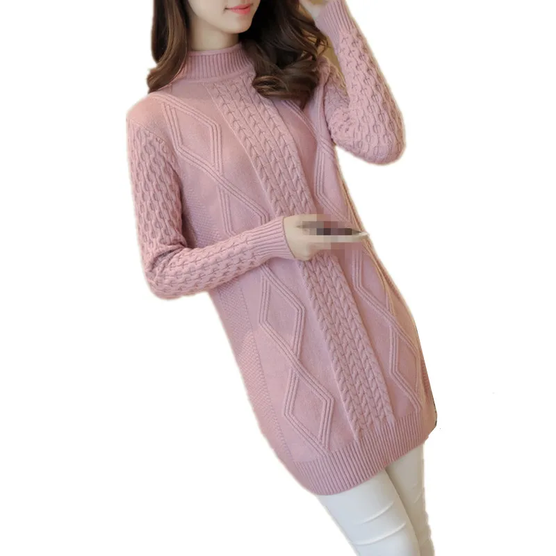 G1011 2020 autumn winter new Korean version women's fashion half high-necked pullover loose sweater cheap wholesale | Женская одежда