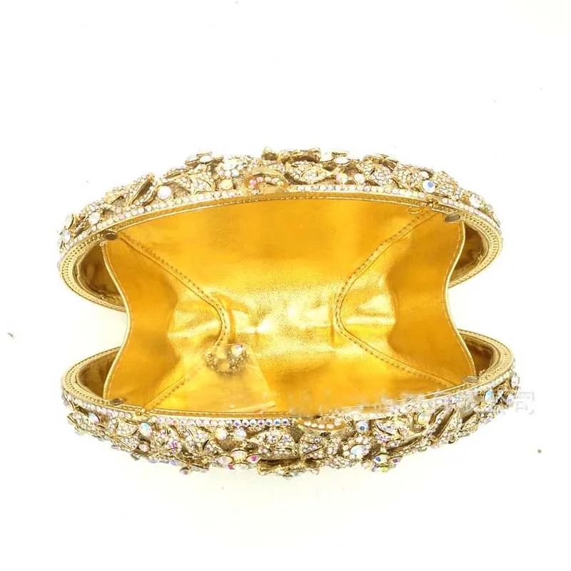 

XIYUAN Luxury White Gold Clutch Three-dimensional Flower Diamond Evening Bags Clutch Small Fashion Women Clutches Banquet Bag