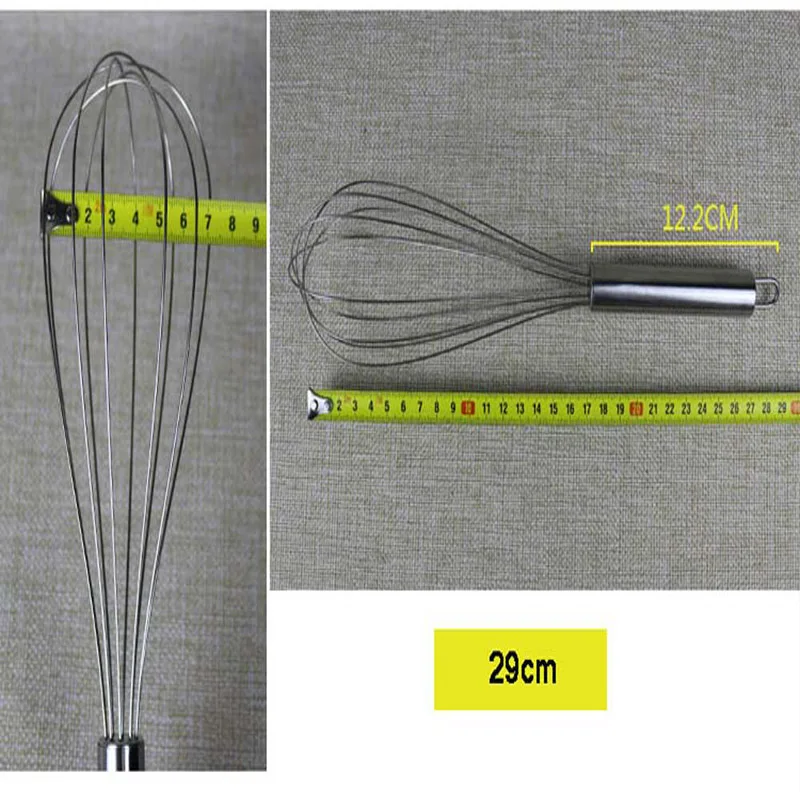 29cm Meijuner 1 шт Нержавеющая сталь белое яйцо ручной многофункциональный роторный венчик для яиц Творческий кухонные принадлежности для выпечки IV001 - Цвет: 29cm