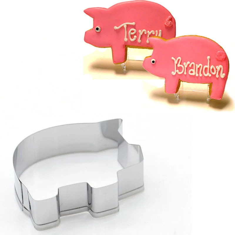 1 Pcs Stainless Steel Pig Shape Biscuit Pastry Cookie Cutter Cake Decor Baking Mold Tools HG99 | Дом и сад