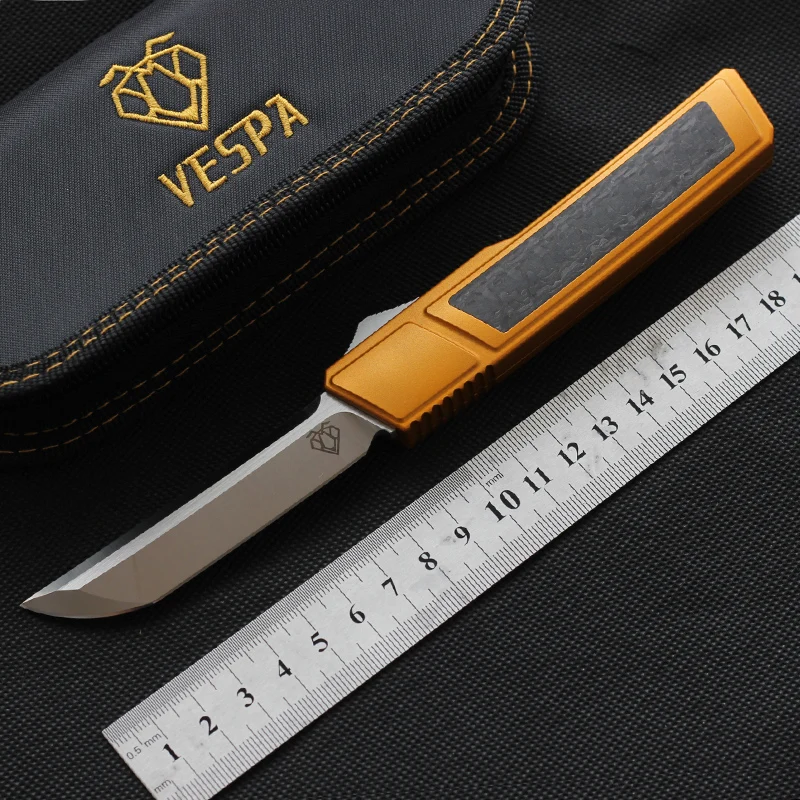 Нож VESPA рыхлитель D2 лезвие 7075 алюминий+ CF ручка походные охотничьи ножи нож для выживания Тактические уличные ИНСТРУМЕНТЫ EDC ножи
