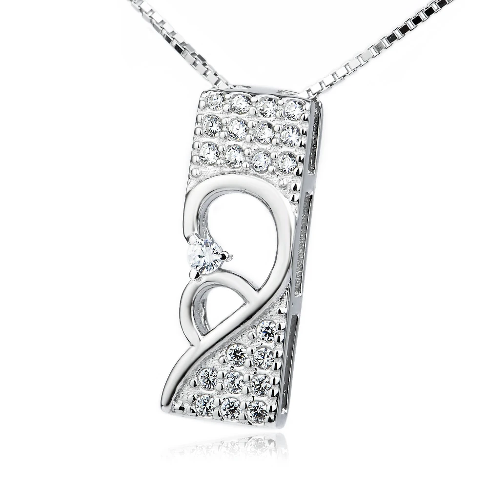 

GNX0364 925 Sterling Silver Pendants Necklaces Choker Lovely Crystal CZ Pendant Fashion Charming Jewelry Necklace For Women
